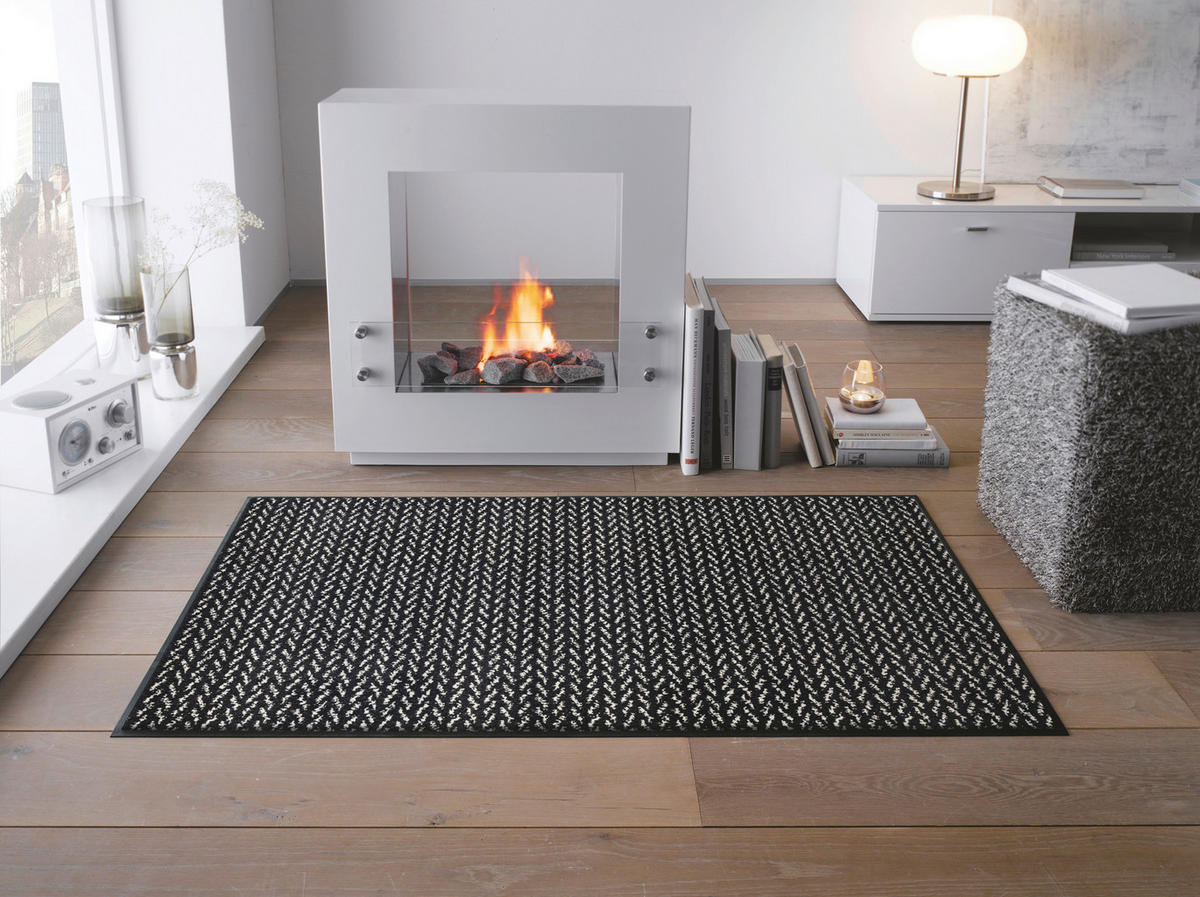DVEŘNÍ ROHOŽKA, 75/120 cm, černá - černá, Konvenční, textil/plast (75/120cm) - Esposa