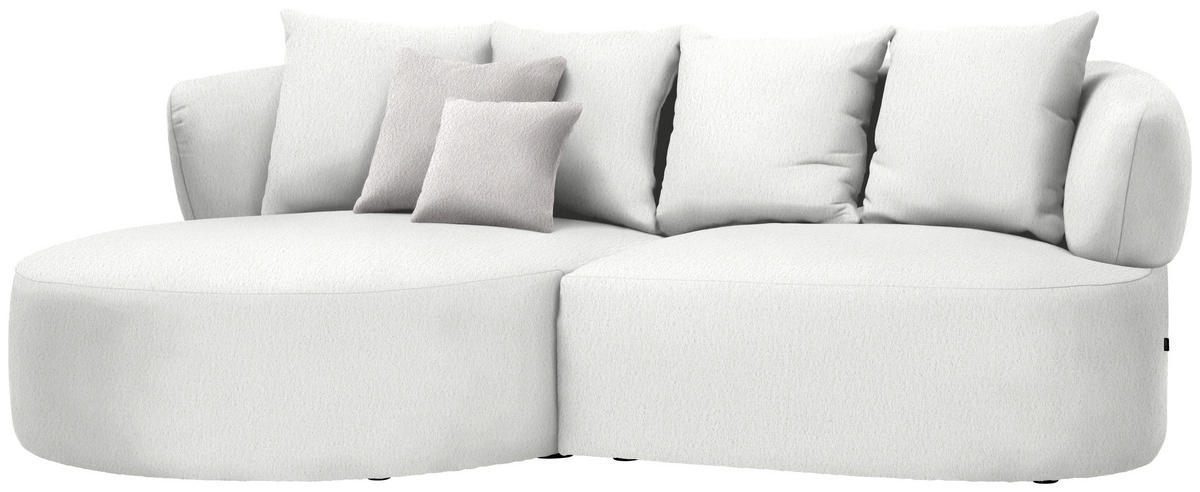 ECKSOFA in Bouclé Creme  166/235 cm  - Hellrosa/Creme, MODERN, Kunststoff/Textil (166/235cm) - Hom`in