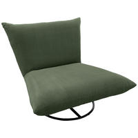 Relaxsessel in Textil Olivgrün  - Schwarz/Olivgrün, Design, Textil/Metall (100/78/96cm) - Livetastic