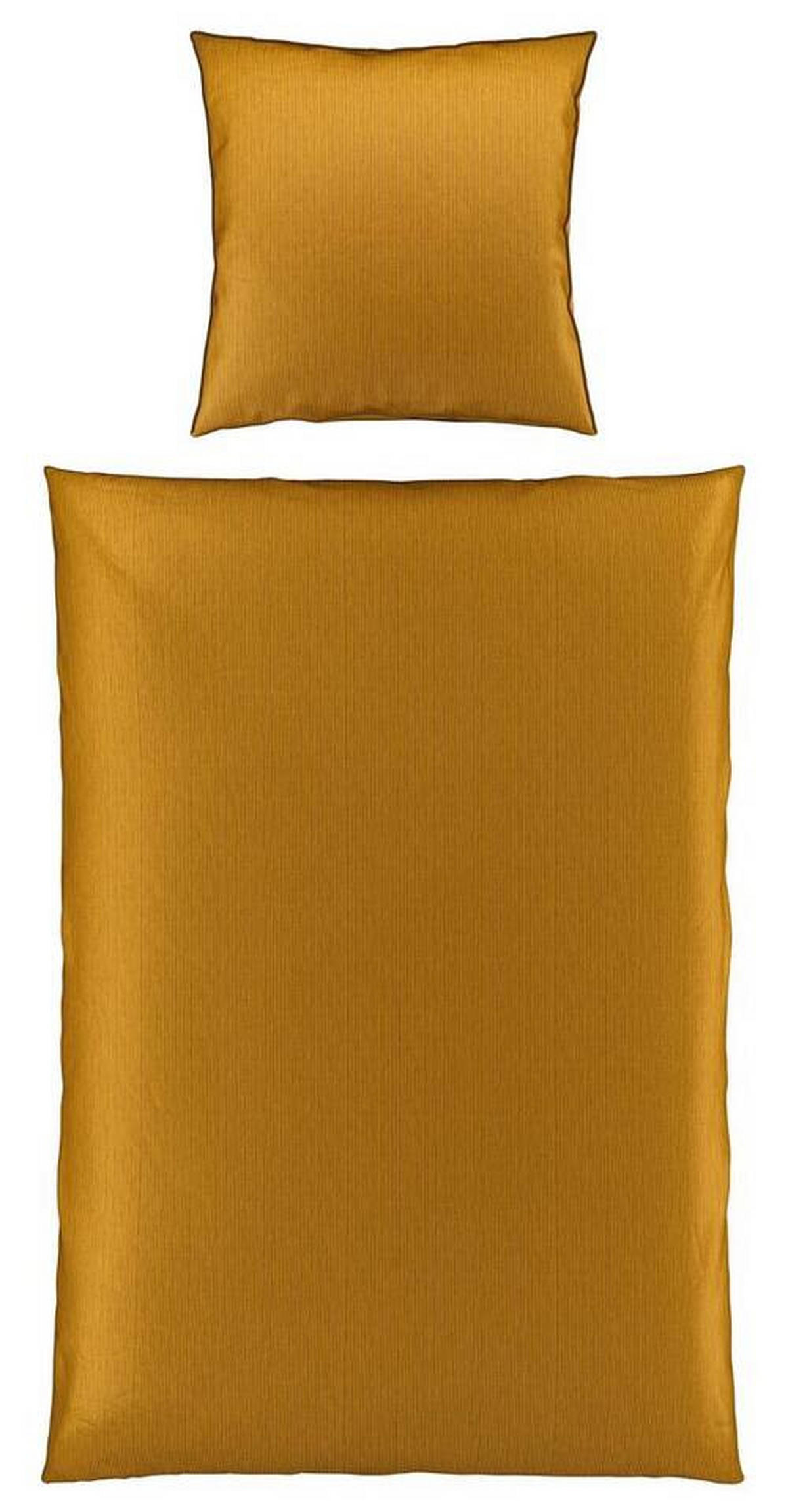 WENDEBETTWÄSCHE Satin 135/200 cm  - Goldfarben, Basics, Textil (135/200cm) - Bio:Vio