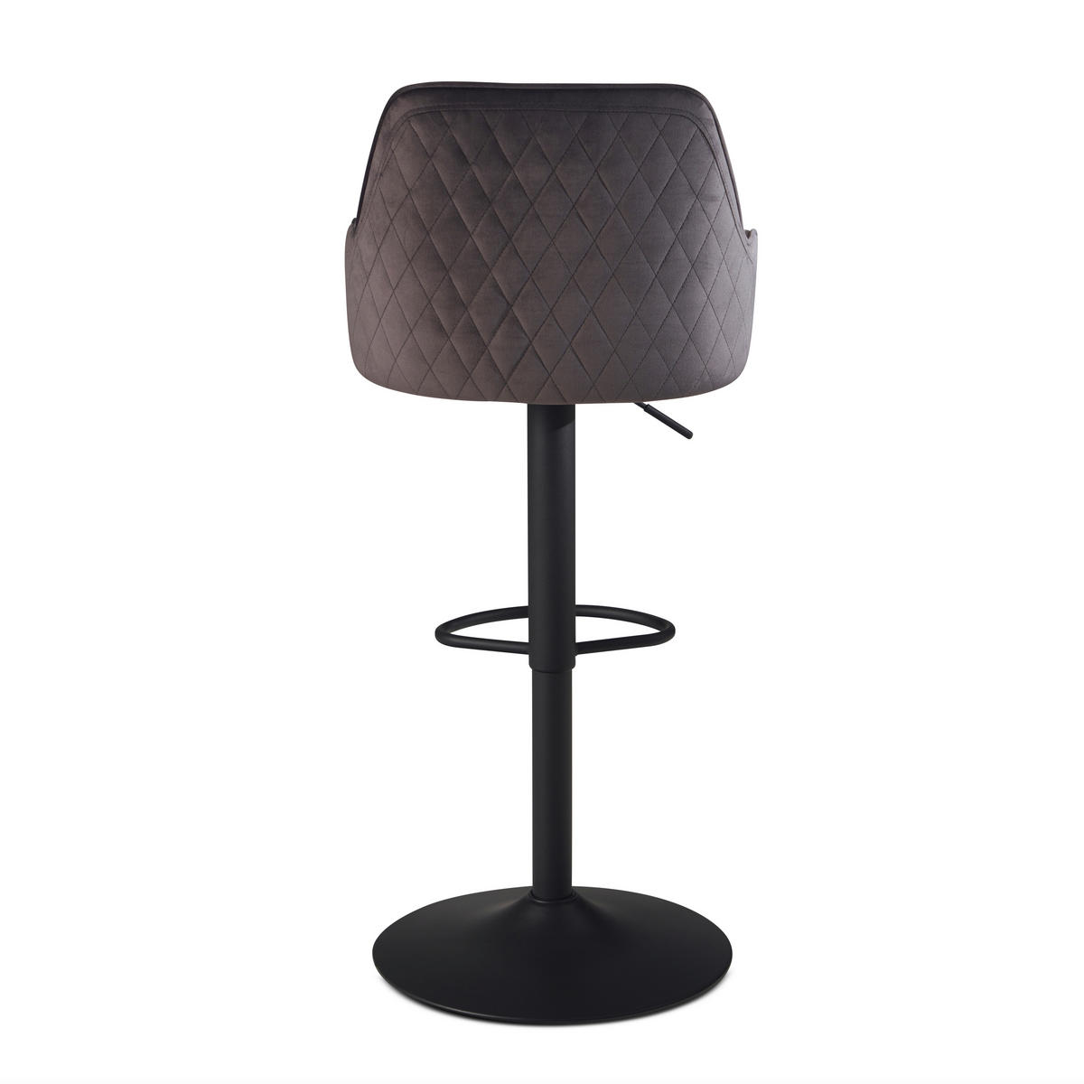 BARHOCKER in Textil Grau  - Schwarz/Grau, Design, Textil/Metall (45/106/45cm) - MID.YOU