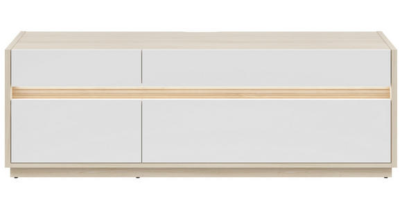 TV-ELEMENT Weiß, Eichefarben 173,5/58,2/42 cm - Eichefarben/Schwarz, KONVENTIONELL, Holzwerkstoff/Kunststoff (173,5/58,2/42cm) - Hom`in