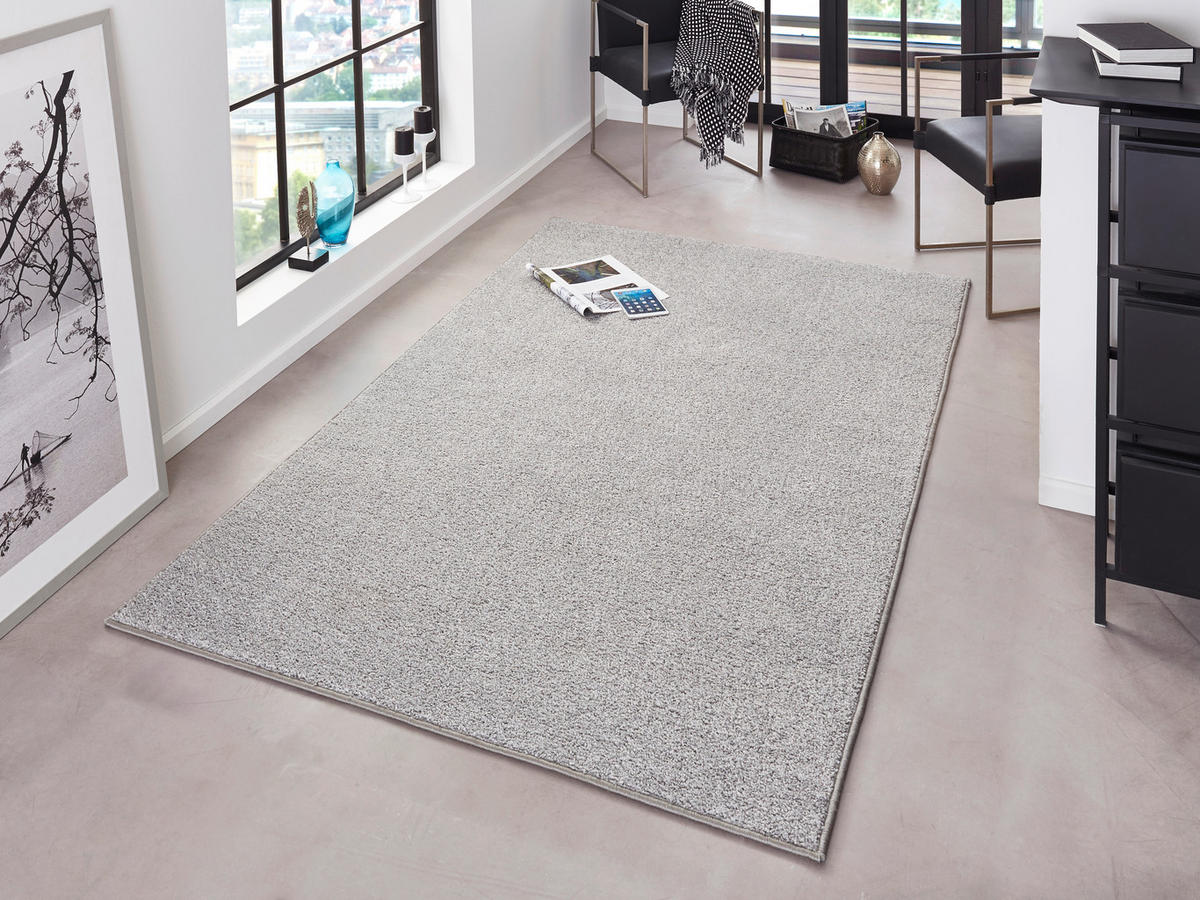 WEBTEPPICH 200/300 cm Pure Hellgrau  - Hellgrau, Basics, Kunststoff (200/300cm)