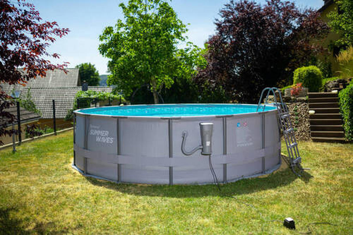 POOL 488/122 cm  - Anthrazit, KONVENTIONELL, Kunststoff (488/122cm)