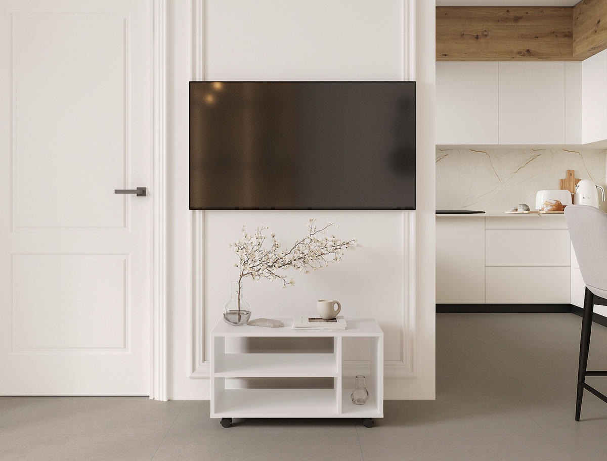 TV-ELEMENT 73,5/42/33,5 cm  - Weiß, Basics, Holzwerkstoff (73,5/42/33,5cm) - Boxxx