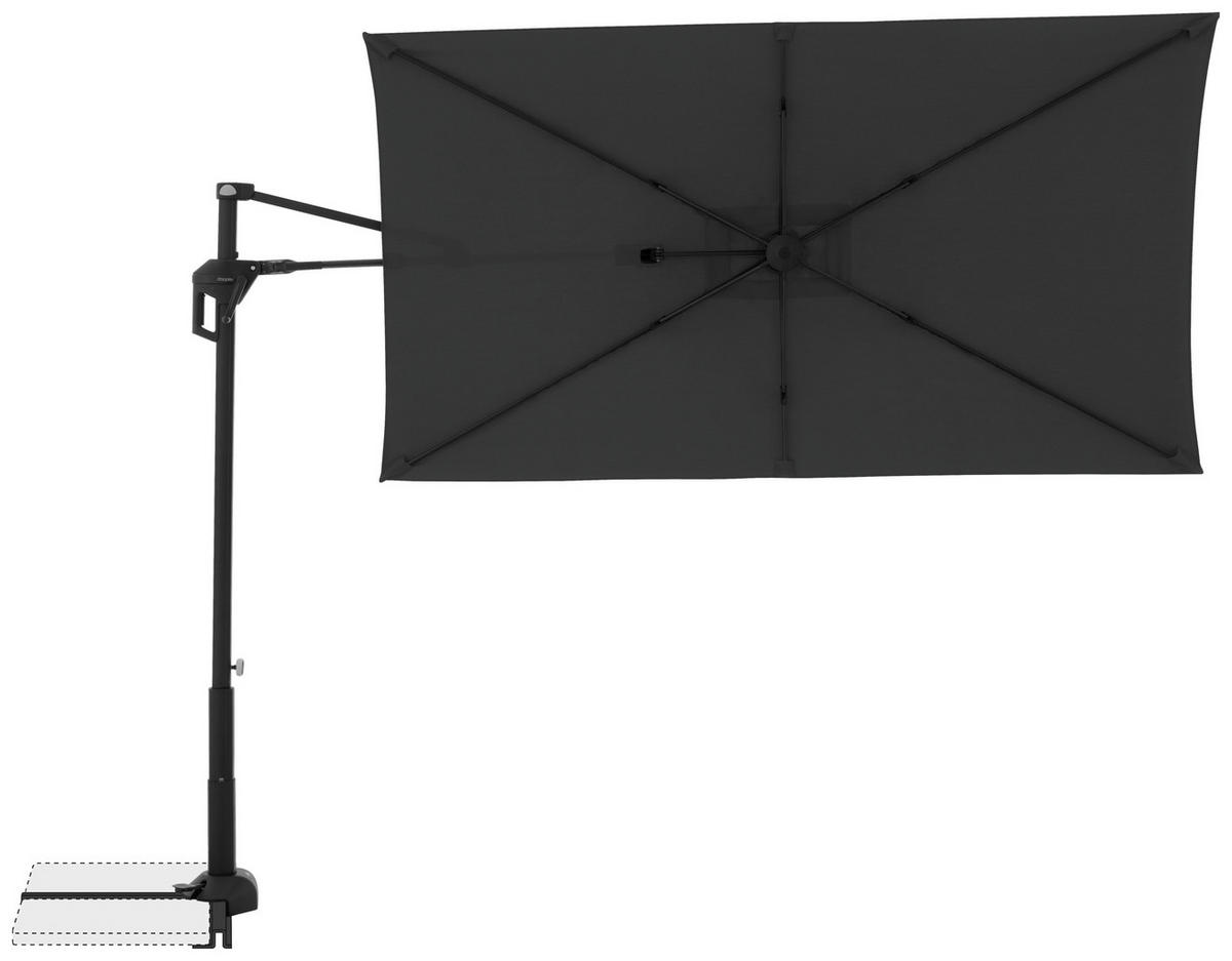 SENČNIK - črna/antracit, Basics, kovina/tekstil (240/135cm) - Doppler
