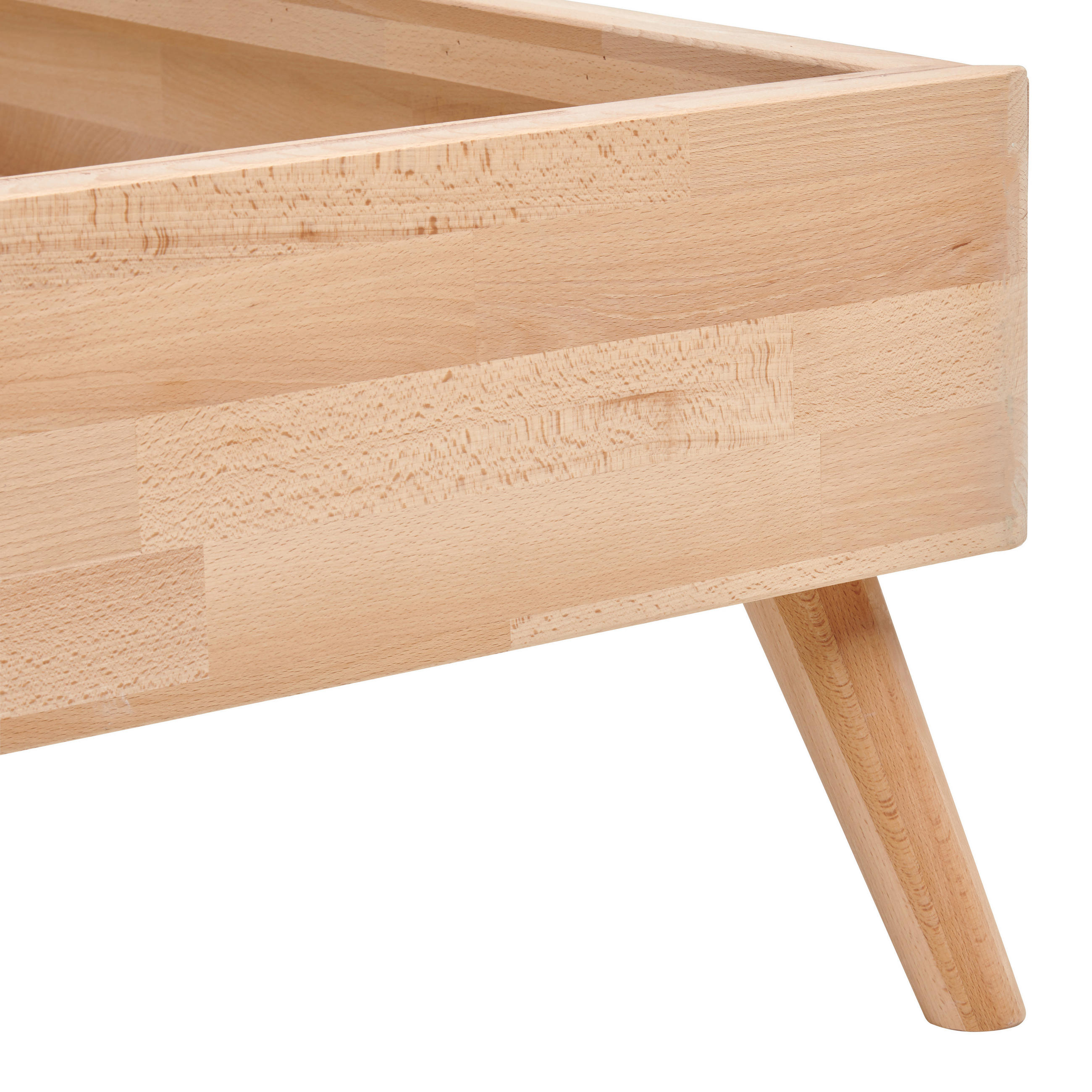 BETT 140/200 cm  in Kernbuche  - Kernbuche, Natur, Holz (140/200cm) - MID.YOU
