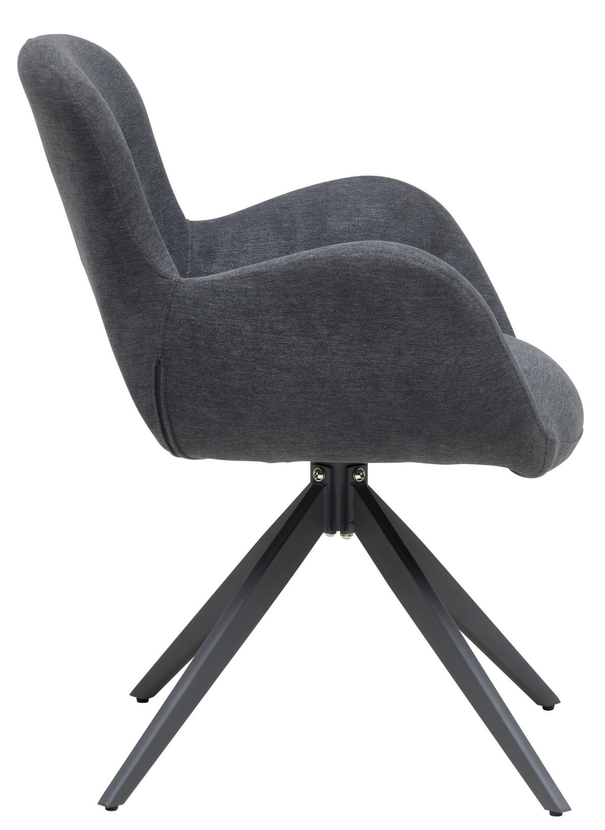 ARMLEHNSTUHL  in Eisen Webstoff  - Grau, MODERN, Holz/Textil (62/62/84cm) - Livetastic