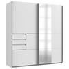 SCHWEBETÜRENSCHRANK in Weiss  - Weiss, Konventionell, Glas/Holzwerkstoff (180/198/65cm) - Modante