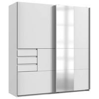 SCHWEBETÜRENSCHRANK in Weiss  - Weiss, Konventionell, Glas/Holzwerkstoff (180/198/65cm) - Modante