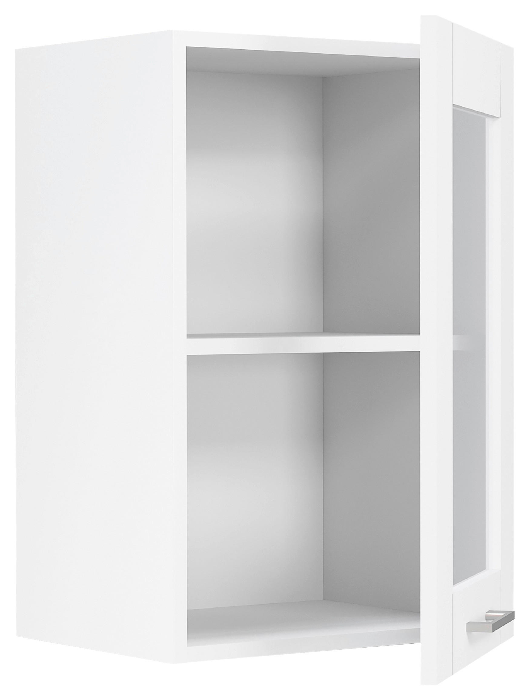 KÜCHENOBERSCHRANK 40/60/31 cm in Weiss - Weiss/Silberfarben, Trend, Glas/Holzwerkstoff (40/60/31cm) - MID.YOU
