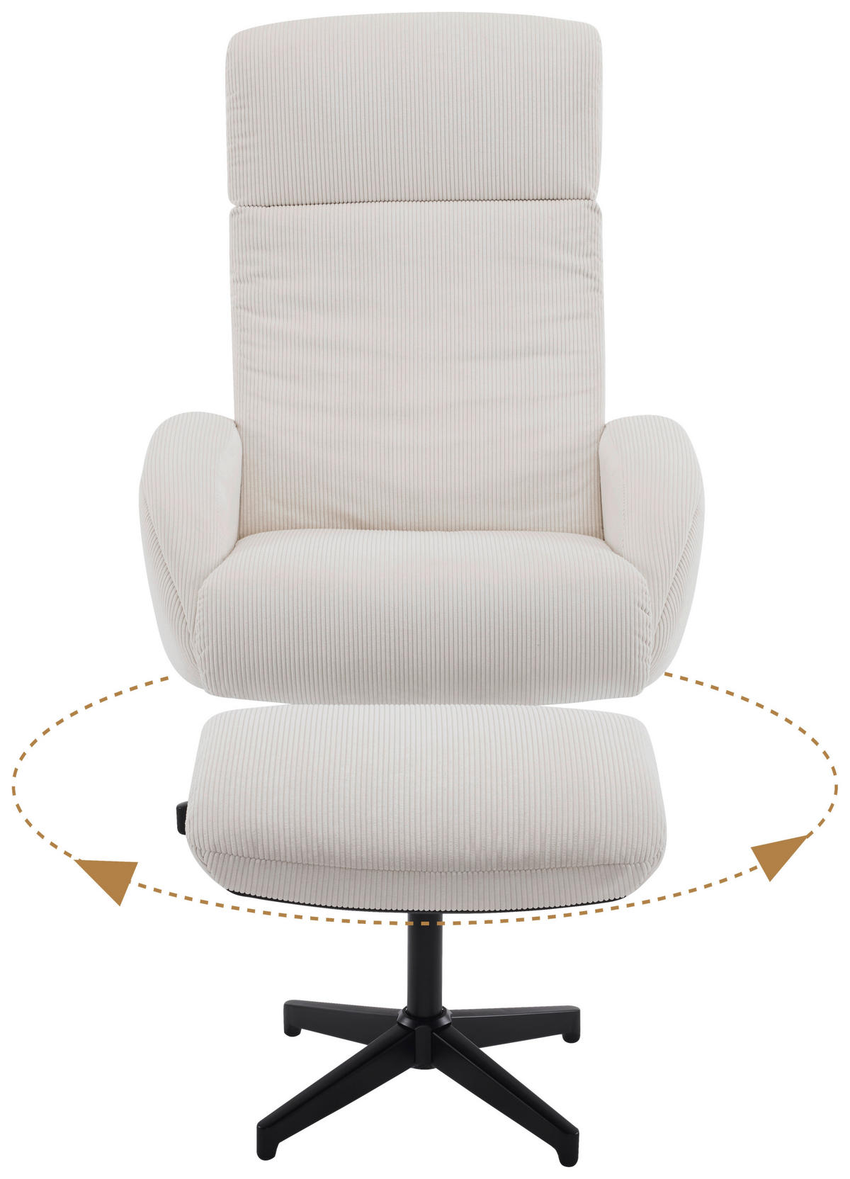 RELAX FOTEL SZETT - bézs/fekete, Design, textil/fém (77/107/75cm) - Xora