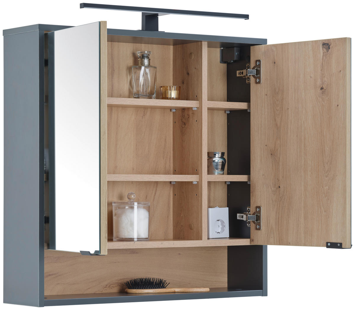 SPIEGELSCHRANK 70/68/17,5 cm  - MODERN, Glas/Holzwerkstoff (70/68/17,5cm) - MID.YOU