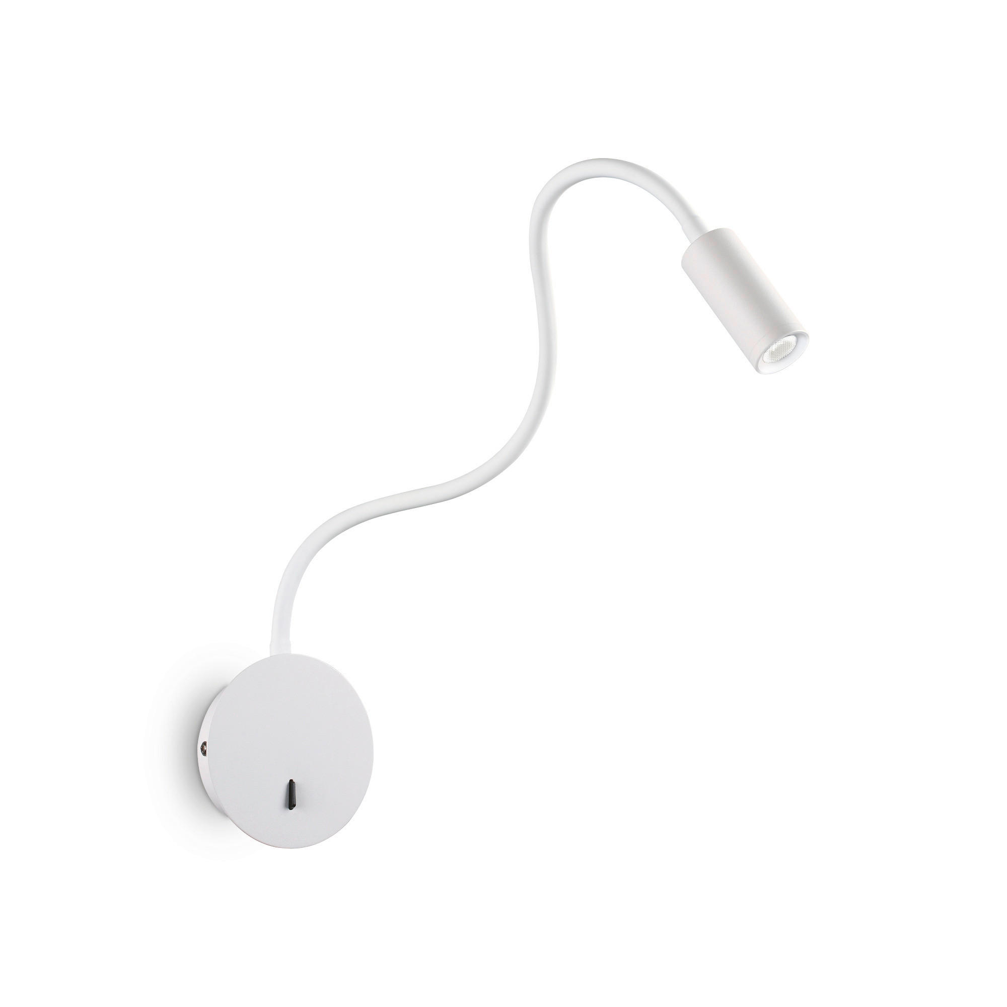 WANDLEUCHTE Bianco 8,5/28\55 cm   - Weiß, Basics, Kunststoff/Metall (8,5/28\55cm)