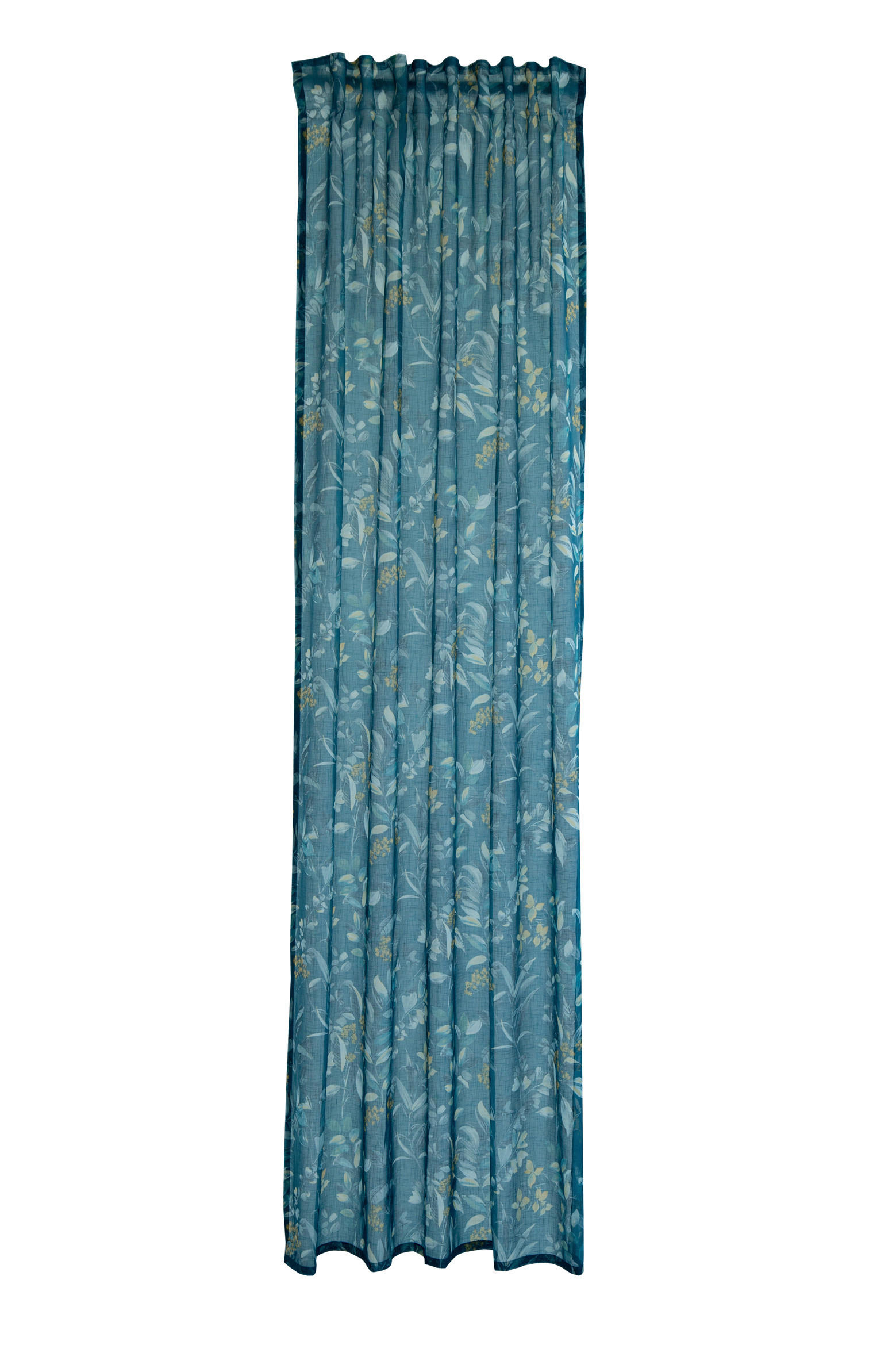 FERTIGVORHANG  transparent  140/245 cm   - Petrol, KONVENTIONELL, Textil (140/245cm)