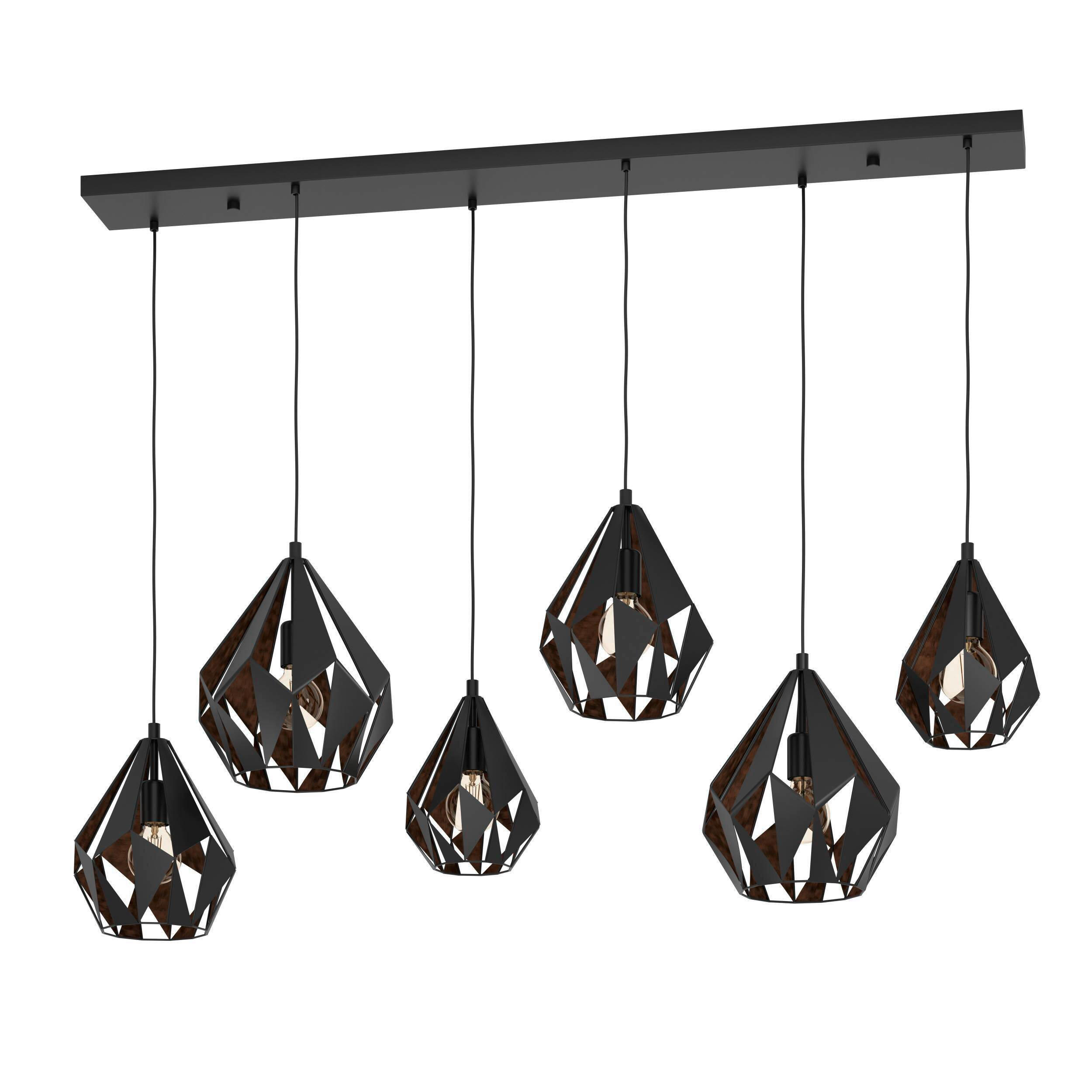 HÄNGELEUCHTE Carlton 145,5/38,5/107 cm   - Schwarz/Kupferfarben, Design, Metall (145,5/38,5/107cm) - Eglo