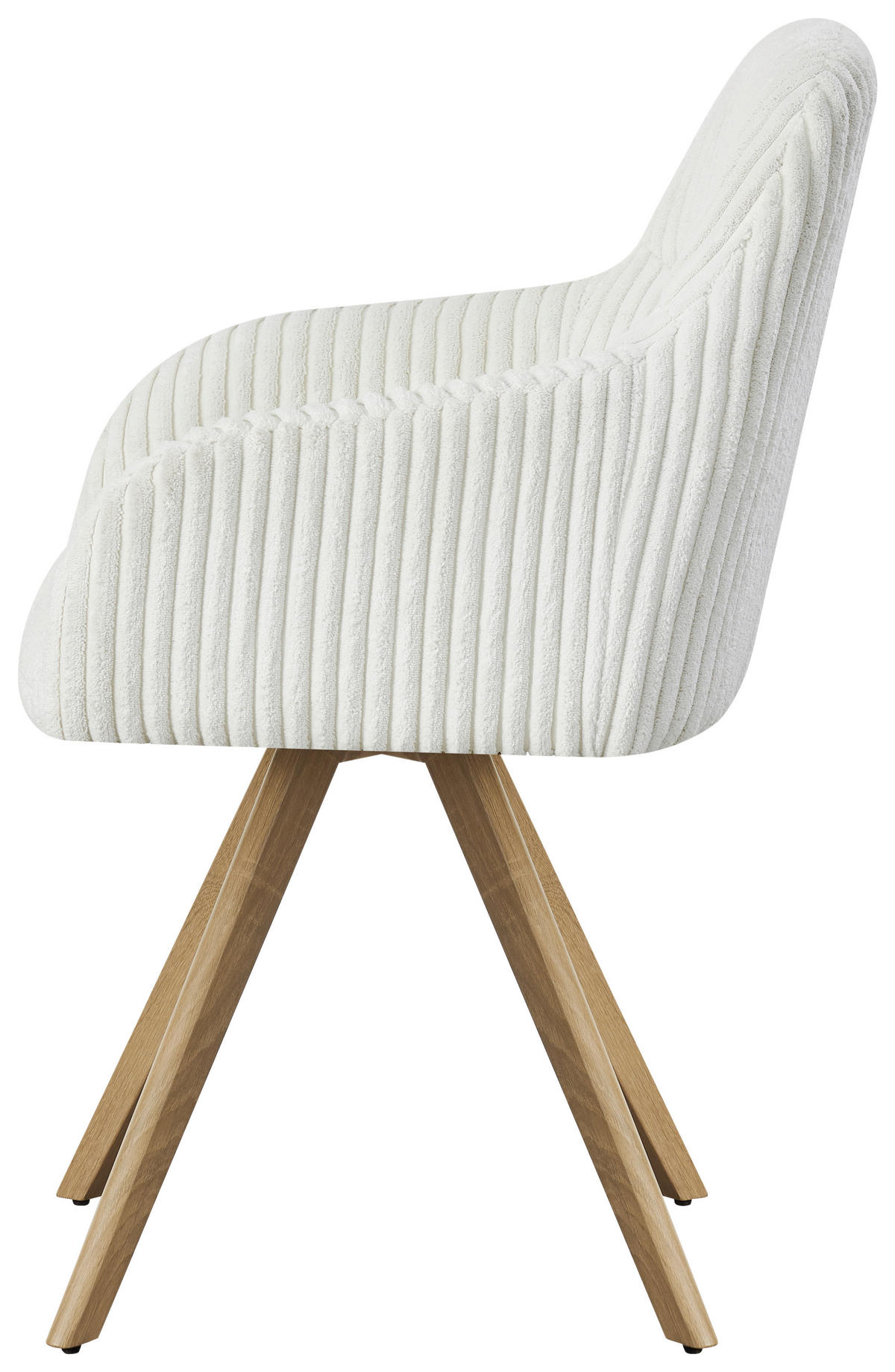 ARMLEHNSTUHL  in Eisen Cord  - Eichefarben/Beige, MODERN, Holz/Textil (56/88/60cm) - MID.YOU