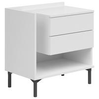 NACHTKÄSTCHEN 60/62/38 cm  in Weiß  - Graphitfarben/Weiß, Design, Holzwerkstoff/Kunststoff (60/62/38cm) - Lomoco