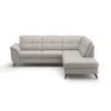 ECKSOFA in Vliesstoff Kombination Echtleder/Stoff Hellgrau  244/212 cm  - Hellgrau/Schwarz, MODERN, Leder/Textil (244/212cm) - Sit & More