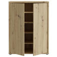SCHUHSCHRANK 74,5/99,1/34,9 cm  - Eiche Artisan/Grau, MODERN, Holzwerkstoff/Kunststoff (74,5/99,1/34,9cm) - Xora