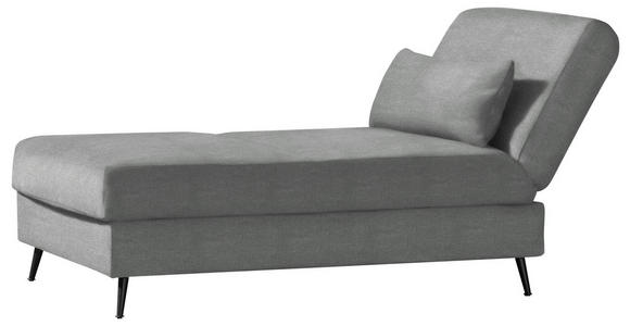 SCHLAFSOFA in Flachgewebe Hellgrau - Hellgrau/Schwarz, MODERN, Textil/Metall (205/90/92cm) - Novel