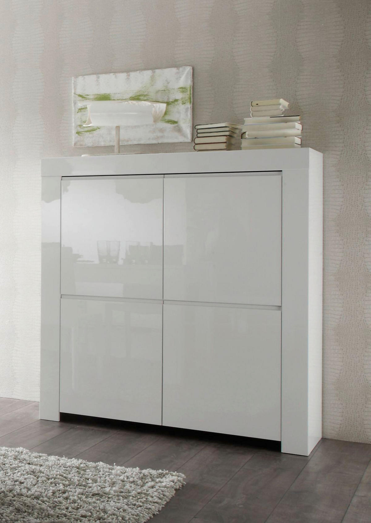 HIGHBOARD  120/140/50 cm  - Weiß Hochglanz, Design, Holzwerkstoff (120/140/50cm) - MID.YOU
