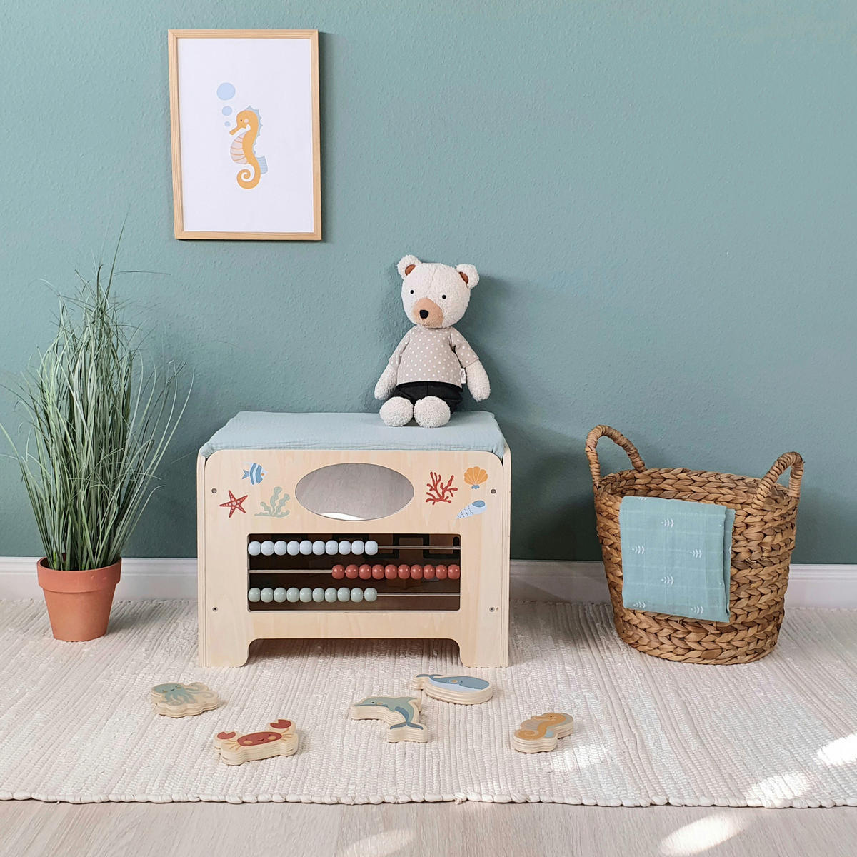 MOTORIKSPIEL ABELIA  - Naturfarben, Basics, Holz/Textil (42/32/32cm) - MUSTERKIND