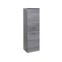 MIDISCHRANK 40/130/35 cm  - Chromfarben/Eichefarben, Holzwerkstoff/Metall (40/130/35cm)