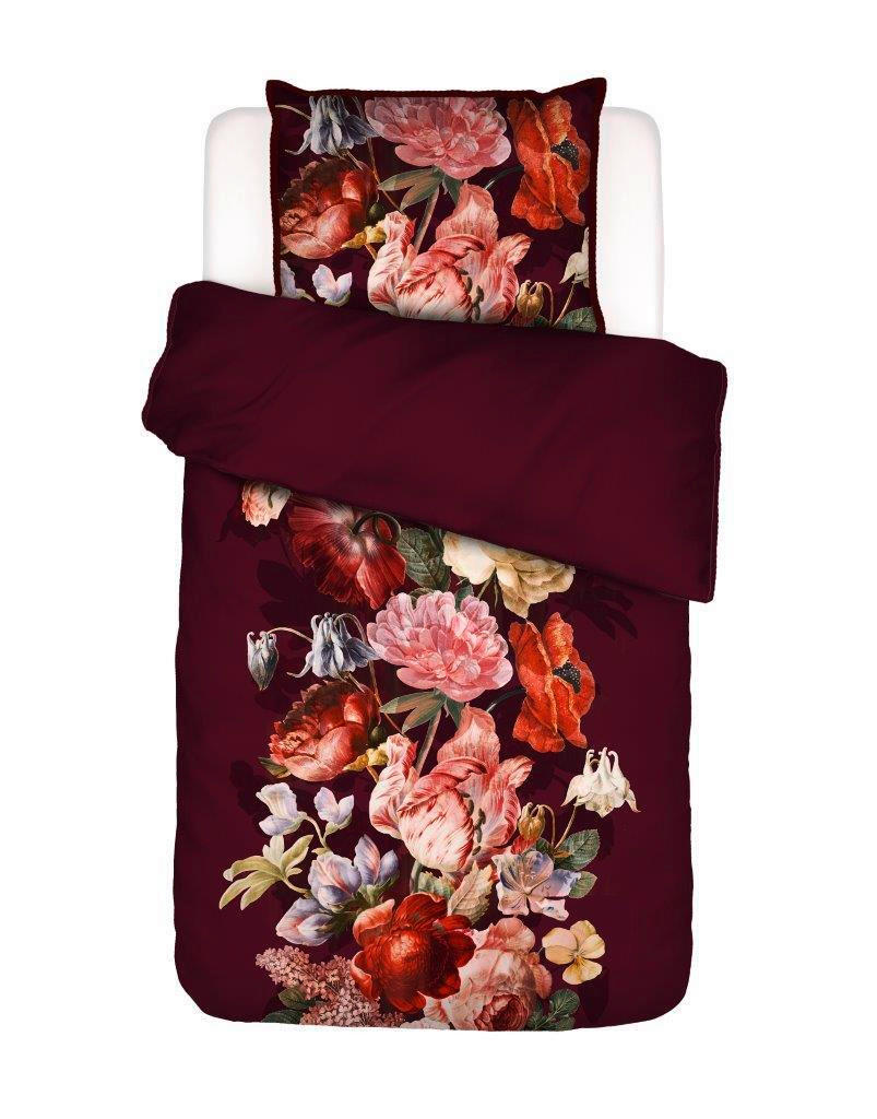 WENDEBETTWÄSCHE Anneclaire Satin  - Weinrot, Trend, Textil (155/220cm) - Essenza