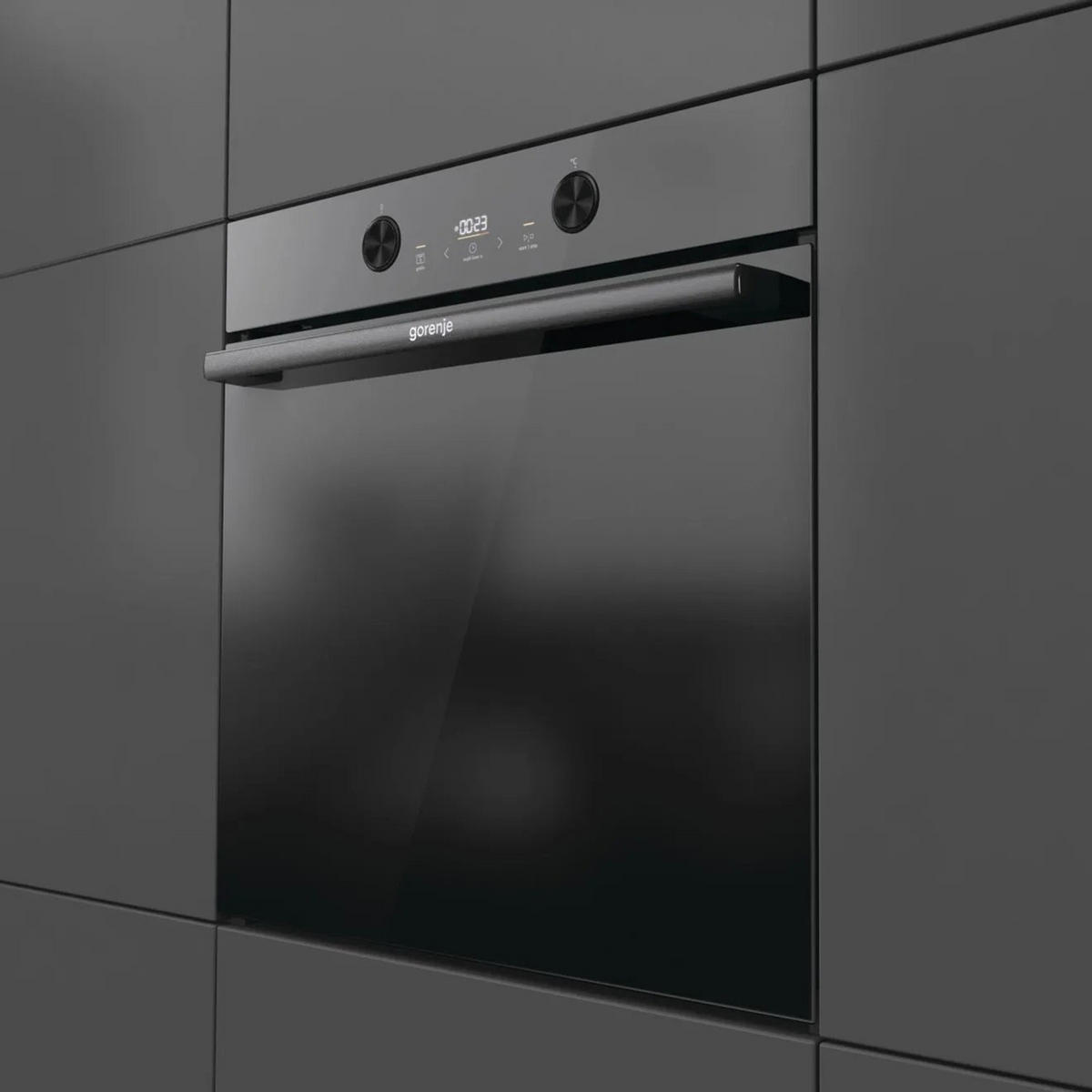 BACKOFENSET BSET017DG  - Schwarz, Basics, Glas/Kunststoff (59,5/5,4/52cm) - Gorenje