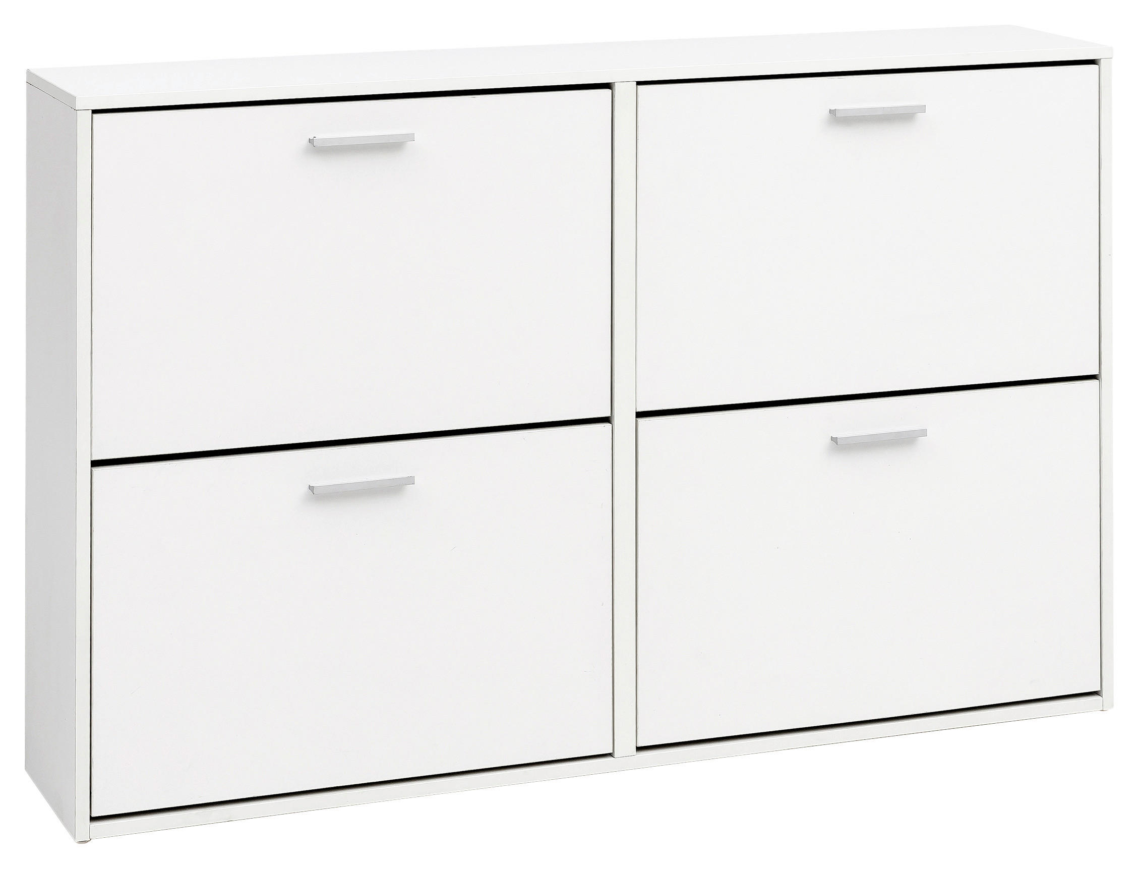 SCHUHKIPPER  in  - Silberfarben/Weiß, KONVENTIONELL, Holzwerkstoff/Metall (120/81/24cm) - MID.YOU