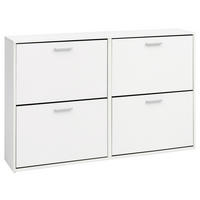 SCHUHKIPPER  in  - Silberfarben/Weiß, KONVENTIONELL, Holzwerkstoff/Metall (120/81/24cm) - MID.YOU