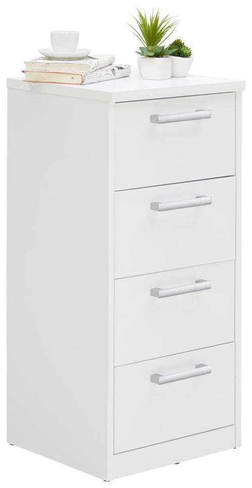 KOMÓD 38/84/36 cm  - ezüst/fekete, Konventionell, műanyag/faalapú anyag (38/84/36cm) - Xora