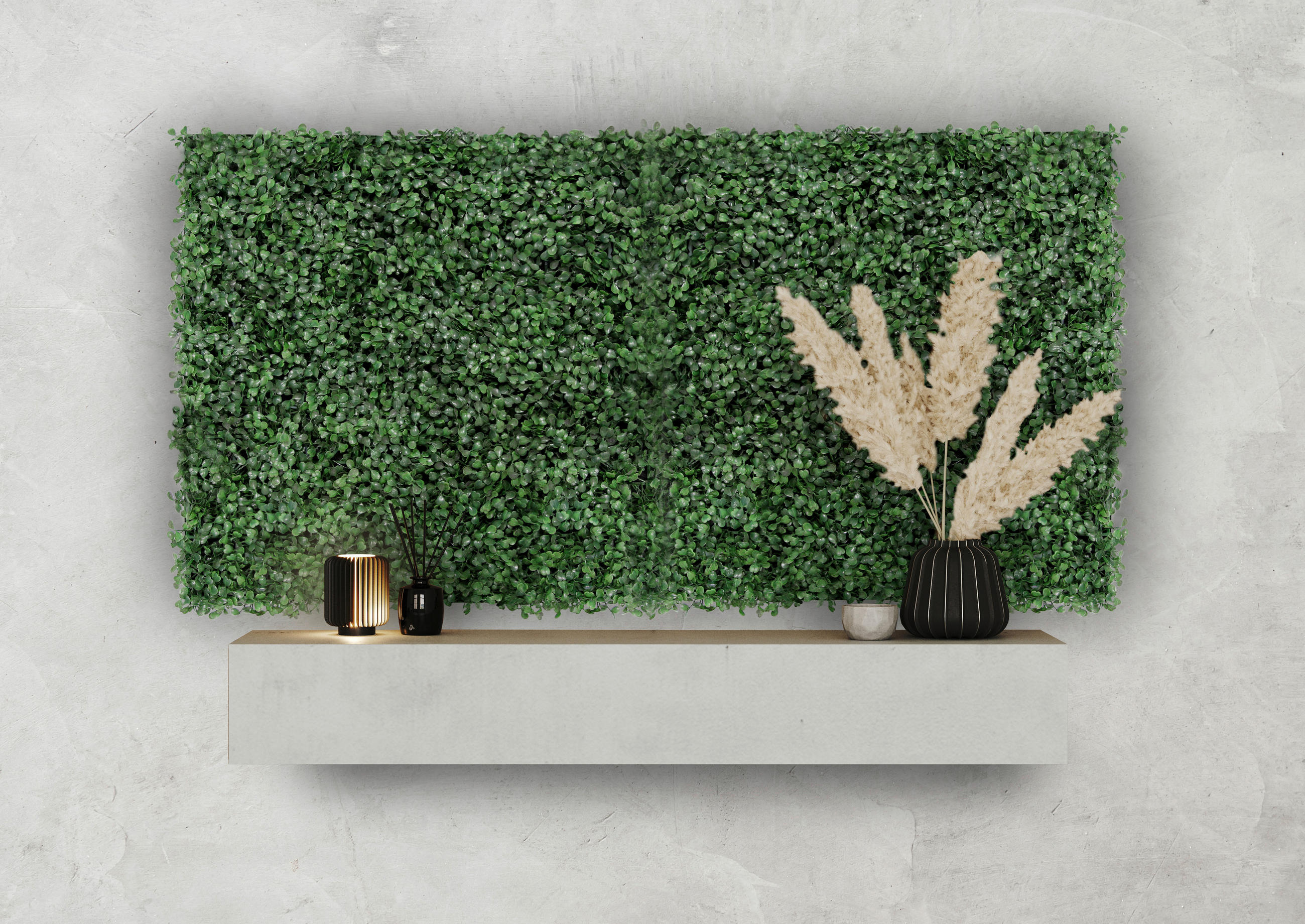 AKUSTIKPANEEL Modular Wall System Design Flora 52/52/2,2 cm - Dunkelgrün, KONVENTIONELL, Kunststoff (52/52/2,2cm) - Jangal