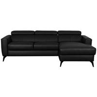 CANAPEA MODULARĂ textil, piele negru  - negru, metal/textil (235/73-97/179cm) - Celina