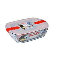 SÜTŐTÁL   - áttetsző/fehér, Basics, műanyag/üveg (28/20/8cm)