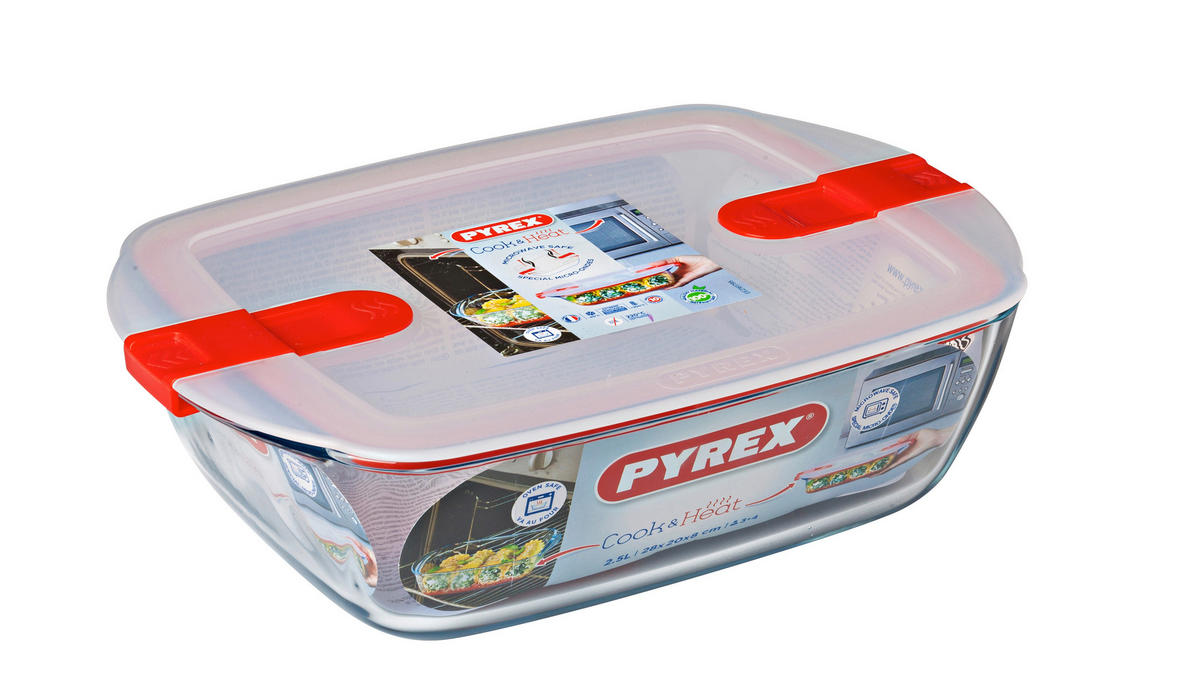 SÜTŐTÁL   - áttetsző/fehér, Basics, műanyag/üveg (28/20/8cm)