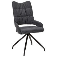 STOLICA  antracit  tekstil      - crna/antracit, Design, tekstil/metal (55/98/64cm) - Hom`in