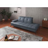 RÉCAMIERE Graublau Echtleder  - Graublau/Schwarz, KONVENTIONELL, Leder/Metall (231/90/122cm) - Sit & More