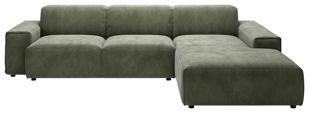 ROHOVÁ SEDACIA SÚPRAVA, textil, zelená - čierna/zelená, Design, textil/plast (300/189cm) - Livetastic
