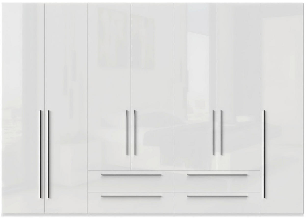 ORMAR SA KLASIČNIM VRATIMA bela, bela visoki sjaj  317/224/56 cm  - bela visoki sjaj/bela, Dizajnerski, pločasti materijal/plastika (317/224/56cm)