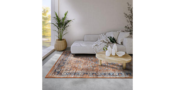 VINTAGE-TEPPICH 160/230/230 cm Asya Dunkelblau, Kupferfarben - Dunkelblau/Kupferfarben, Design, Kunststoff/Textil (160/230/230cm) - Novel
