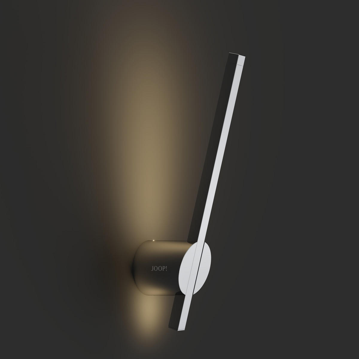 LED-WANDLEUCHTE 8/43,1/3,85 cm   - Chromfarben/Weiß, Design, Kunststoff/Metall (8/43,1/3,85cm) - Joop!