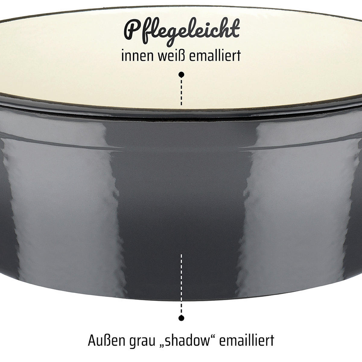 BRÄTER GREY SHADOW 33/25/13 cm - Grau, Basics, Metall (33/25/13cm) - GSW