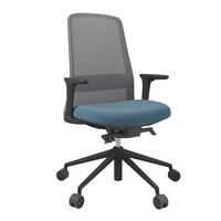 DREHSTUHL Blau, Grau, Schwarz  - Blau/Schwarz, MODERN, Kunststoff/Textil (70/103-115/70cm)