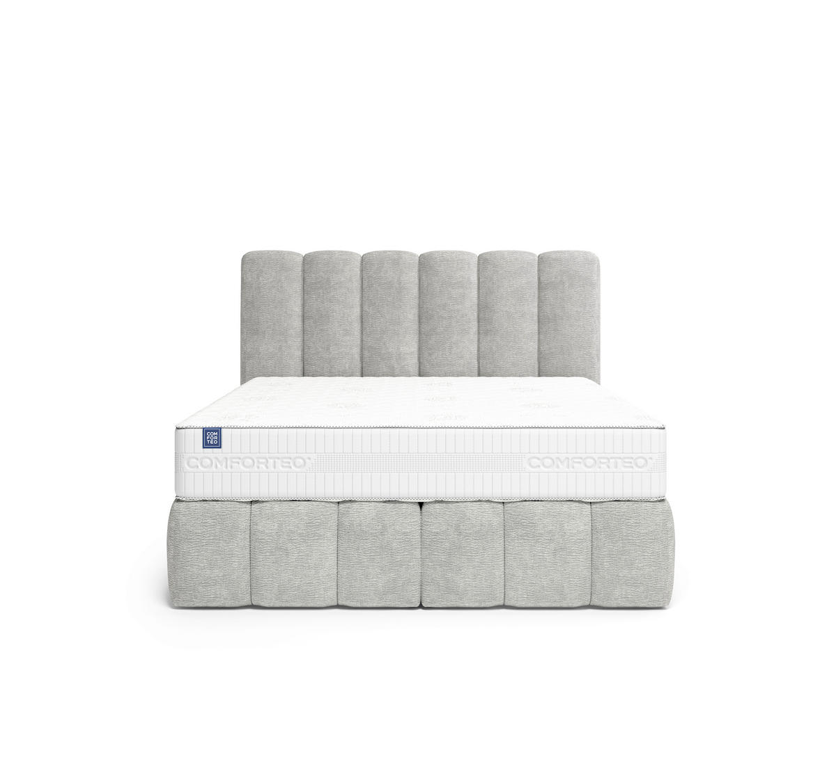 BOXSPRINGBETT 180/200 cm,  in Grau, Matratze, H3 + H4 = fest + sehr fest  - Schwarz/Grau, Modern, Holz/Holzwerkstoff (180/200cm) - MID.YOU
