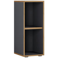 REGAL ZA DOKUMENTE  antracit, hrast medunac  - hrast medunac/crna, Design, drvni materijal/plastika (30/74/33cm) - P & B