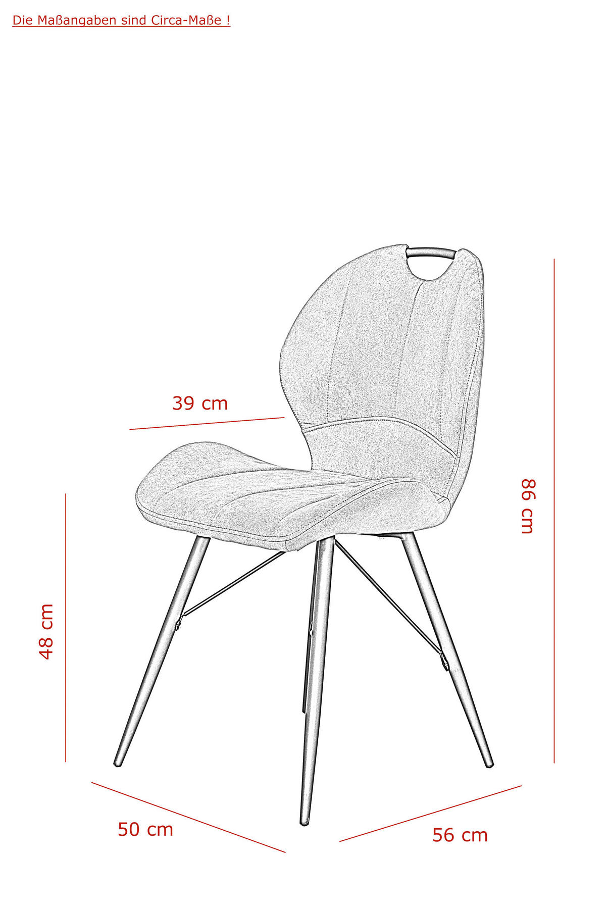 STUHL-SET 4 Stück  in Stahl Mikrofaser Metall, Textil  - Schlammfarben/Schwarz, MODERN, Textil/Metall (50/86/56cm) - MID.YOU