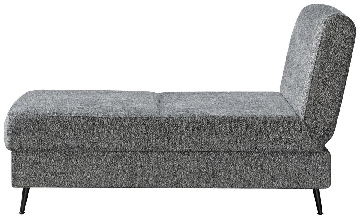 RÉCAMIERE Grau, Beige Webstoff  - Beige/Schwarz, Design, Textil/Metall (205/90/92cm) - Novel