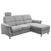 ECKSOFA in Mikrofaser Silberfarben  - Chromfarben/Silberfarben, Modern, Textil/Metall (231/165cm) - Livetastic
